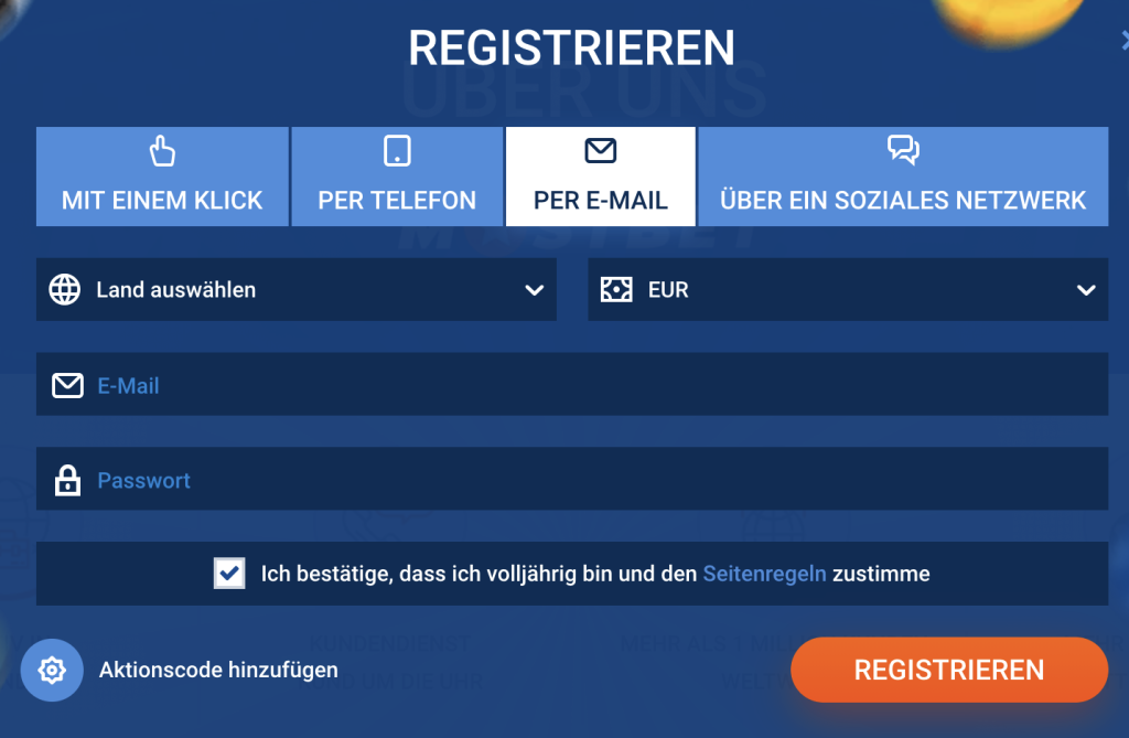 So registrieren sich neue Spieler