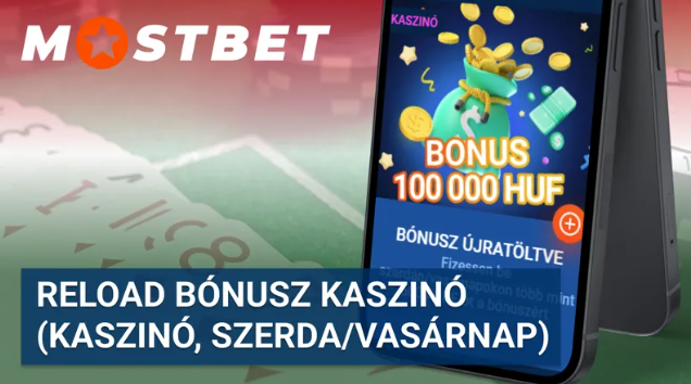 Mostbet casino reload bónusz szerdán és vasárnap.