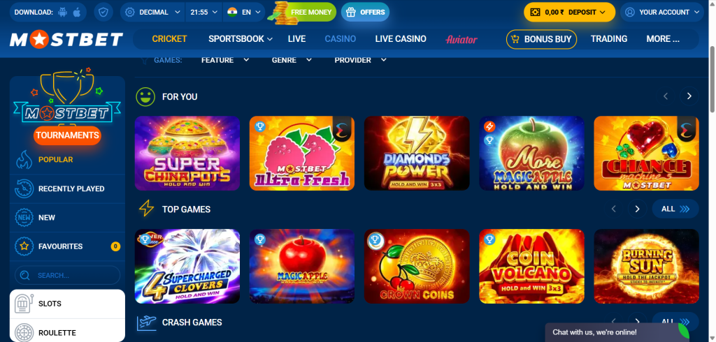 The Mostbet official site
