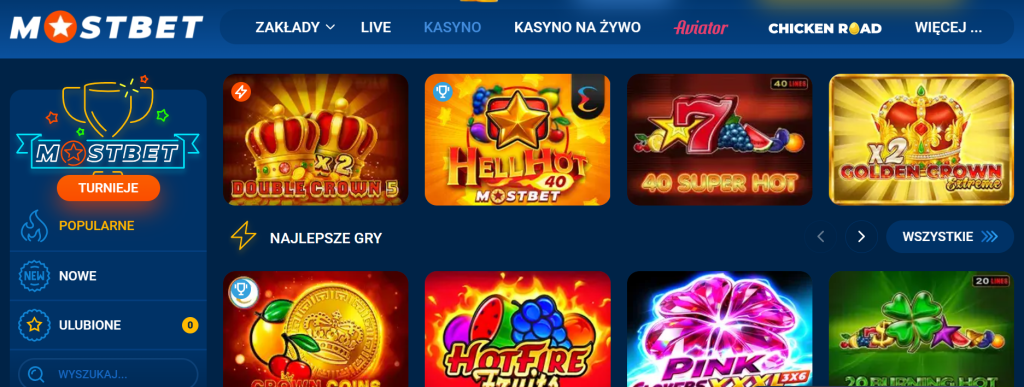 Biblioteka gier online w Mostbet Polska
