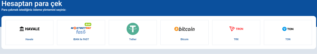 Mostbet para çekme