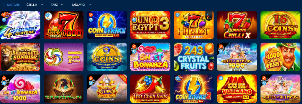 Mostbet slot oyunları